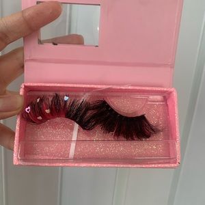 pink skunk strip lashes